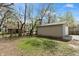Backyard view with a detached garage at 2249 N Centennial St, Indianapolis, IN 46222