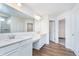 Bright bathroom featuring dual vanities, quartz countertops, and modern fixtures at 2741 Penn Ave, Plainfield, IN 46168