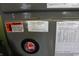 Close up of home furnace label and technical data at 42 White Lick Dr, Indianapolis, IN 46227