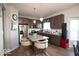 Kitchen featuring a marble countertop, stainless steel appliances, and pendant lights at 5051 Arling Ct, Indianapolis, IN 46237