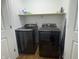 Well-organized laundry room with modern washer and dryer units for efficient laundry care at 5739 E 62Nd Pl, Indianapolis, IN 46220