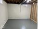 Unfinished basement with concrete floor and exposed beams, ready for customization at 7440 S 250 W, Pendleton, IN 46064