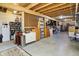 Unfinished basement space with exposed ceiling beams providing ample storage at 8089 Lynch Ln, Indianapolis, IN 46250