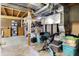 Spacious unfinished basement with storage solutions and exercise equipment at 8089 Lynch Ln, Indianapolis, IN 46250