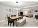 Finished basement has large dining area that flows into living area at 8089 Lynch Ln, Indianapolis, IN 46250