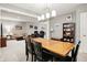 This dining area in the basement is adjacent to the living room at 8089 Lynch Ln, Indianapolis, IN 46250
