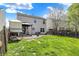 Spacious backyard features a patio with gazebo, shed and ample space for entertaining at 8116 Barksdale Way, Indianapolis, IN 46216