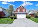 Charming brick two-story home with a well-maintained lawn and inviting curb appeal with red shutters at 8116 Barksdale Way, Indianapolis, IN 46216