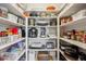 Organized pantry with ample shelving offers plenty of storage space at 8362 N County Road 650 E, Brownsburg, IN 46112