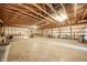Spacious unfinished basement with exposed beams and ample storage space at 9056 E 650 N, Wilkinson, IN 46186