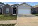 Charming single-story home with a brick facade, attached garage, and well-maintained lawn at 914 Baden Manor Dr, Indianapolis, IN 46217