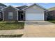 Charming single-story home with a brick facade, attached garage, and well-maintained lawn at 914 Baden Manor Dr, Indianapolis, IN 46217