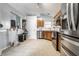 Functional kitchen featuring stainless steel appliances, tile floors and plenty of storage at 9531 Charter Dr, Indianapolis, IN 46250