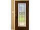 Elegant front door with decorative glass panel and modern hardware at 1210 W Grant St, Thorntown, IN 46071