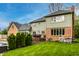Backyard featuring an expansive green lawn, patio area, and the home's exterior at 12613 Carrington Pl, Carmel, IN 46033