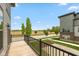 View from private balcony of community, street and green space at 13349 Minden Dr, Fishers, IN 46037