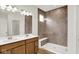 Primary bathroom featuring dual sink vanity and an all-tile walk-in shower at 19123 River Jordan Pass, Westfield, IN 46074