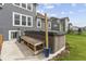 Backyard featuring a modern hot tub, with privacy fencing and space for outdoor relaxation and entertaining at 19405 Titus Dr, Westfield, IN 46074