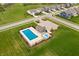 Aerial view of community pool and recreation center at 19405 Titus Dr, Westfield, IN 46074