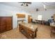 Garage featuring a work shop area, cabinets, and a countertop at 19702 Tomlinson Rd, Westfield, IN 46074