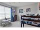 bedroom features bunk beds, a small play table, a large window, and superhero decorations at 2936 W Calimanco Ln, Monrovia, IN 46157