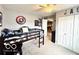 Comfortable bedroom with neutral walls, carpeted floors, natural light, and functional closet space at 2936 W Calimanco Ln, Monrovia, IN 46157