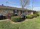 Backyard featuring patio and yard swing with privacy from mature bushes at 359 Anel Dr, Martinsville, IN 46151