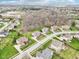 Scenic aerial view of a residential area with well-maintained lawns and mature trees at 3932 Long Ridge Blvd, Carmel, IN 46074