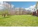 Large grassy backyard with mature trees at 3932 Long Ridge Blvd, Carmel, IN 46074