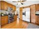 Updated kitchen featuring stainless steel appliances, granite countertops, and stylish backsplash at 40 N Ritter Ave, Indianapolis, IN 46219