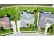Aerial view of home showcasing grey roof and well-maintained lawn at 476 Sapphire Dr, Carmel, IN 46032