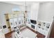 Bright living room boasts soaring ceilings, fireplace, built-ins, and stunning lake views at 476 Sapphire Dr, Carmel, IN 46032