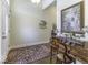 Welcoming foyer features hardwood floors, elegant decor, and a decorative front door that enhances the home's charm at 537 Weyworth Pl, Greenwood, IN 46142