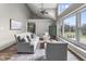 Comfortable living area with stylish decor and serene outdoor views at 5455 S 800 E, Zionsville, IN 46077