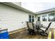 Spacious back deck provides ample outdoor living space for dining and entertaining and great views at 558 Prince Dr, Greenwood, IN 46142