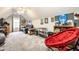 Spacious bedroom with sloped ceilings, a ceiling fan, and lots of natural light from the window at 558 Prince Dr, Greenwood, IN 46142