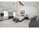 Bright bedroom with vaulted ceiling, wooden beams, ample space, and natural light at 7688 Gunsmith Ct, Plainfield, IN 46168