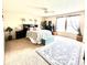 Comfortable main bedroom features neutral walls, ceiling fan, and stylish decor at 9873 Blue Ridge Way, Indianapolis, IN 46234