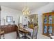 Beautiful dining room featuring a chandelier, and elegant furnishings at 10471 Meadow Lake Dr, Fishers, IN 46038