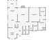 Detailed floor plan showcasing the layout of the home including living spaces and bedrooms at 10471 Meadow Lake Dr, Fishers, IN 46038