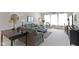 Bright living room features neutral decor, comfortable seating, and large windows for ample natural light at 10471 Meadow Lake Dr, Fishers, IN 46038