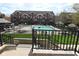 Community pool offering a refreshing oasis surrounded by beautiful buildings and meticulous landscaping at 1053 Reserve Way, Indianapolis, IN 46220