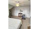 Neutral bedroom with fan, neutral carpet, and natural light at 10955 Chapel Woods N Blvd, Noblesville, IN 46060