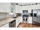 Kitchen featuring stainless appliances, granite counters and white cabinetry at 10955 Chapel Woods N Blvd, Noblesville, IN 46060