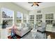 Inviting living room with large windows, natural light, comfortable seating, and modern decor for relaxing and entertaining at 10955 Chapel Woods N Blvd, Noblesville, IN 46060