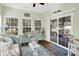 Cozy living room blending indoor/outdoor living, featuring natural light and comfortable seating and patio view at 10955 Chapel Woods N Blvd, Noblesville, IN 46060