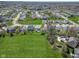 Aerial view of a residential neighborhood with mature landscaping on a sunny day at 12258 Weathered Edge Dr, Fishers, IN 46037