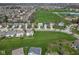 This is an aerial view of a neighborhood with mature trees and green lawns at 12258 Weathered Edge Dr, Fishers, IN 46037
