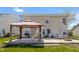 A backyard with a patio, gazebo, and outdoor seating area, perfect for entertaining at 12258 Weathered Edge Dr, Fishers, IN 46037
