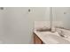 Bathroom vanity featuring clean lines, neutral tones, and decorative accents at 12258 Weathered Edge Dr, Fishers, IN 46037